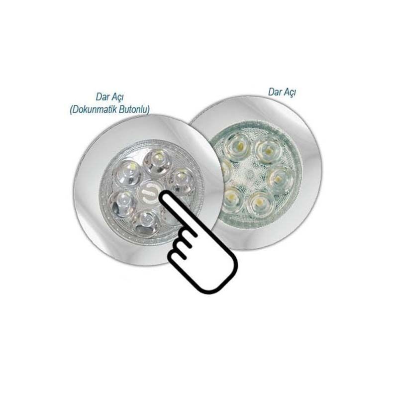 Sanel Power 12-24V3W Spot Led Dekoratif Lamba Butonlu SSPZ600WB