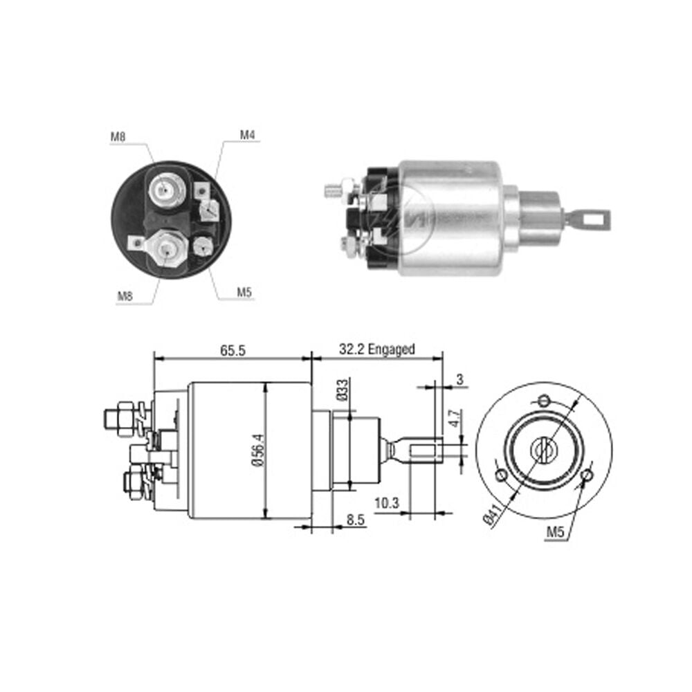 ZM 874 Marş Otomatiği 12V Bosch Tip Mercedes-Benz E200 - E230 - 190E - C180 - Sprinter - Vito