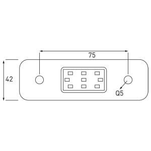 Universal 9 ledli Dekor Lamba Mavi - 61-M
