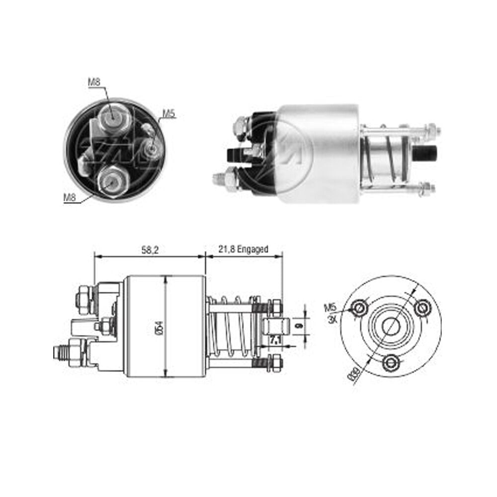 ZM 2397 Marş Otomatiği 12V Denso Tip Citroen C5 2004 / Peugeot 206 - 207 - 307