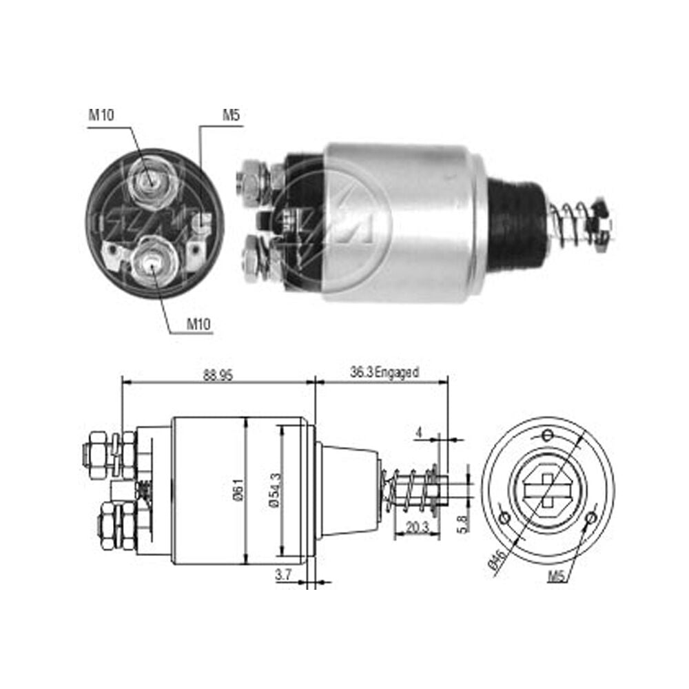 ZM 537 Marş Otomatiği 12V Agrale / Ford / Komatsu / Valmet / Volkswagen / Yanmar