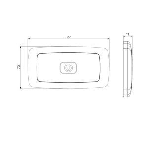 Sanel Led Lamba 24V 34 Ledli İç Aydınlatma Dokunmatik Sıcak Beyaz STA24WW34AAB