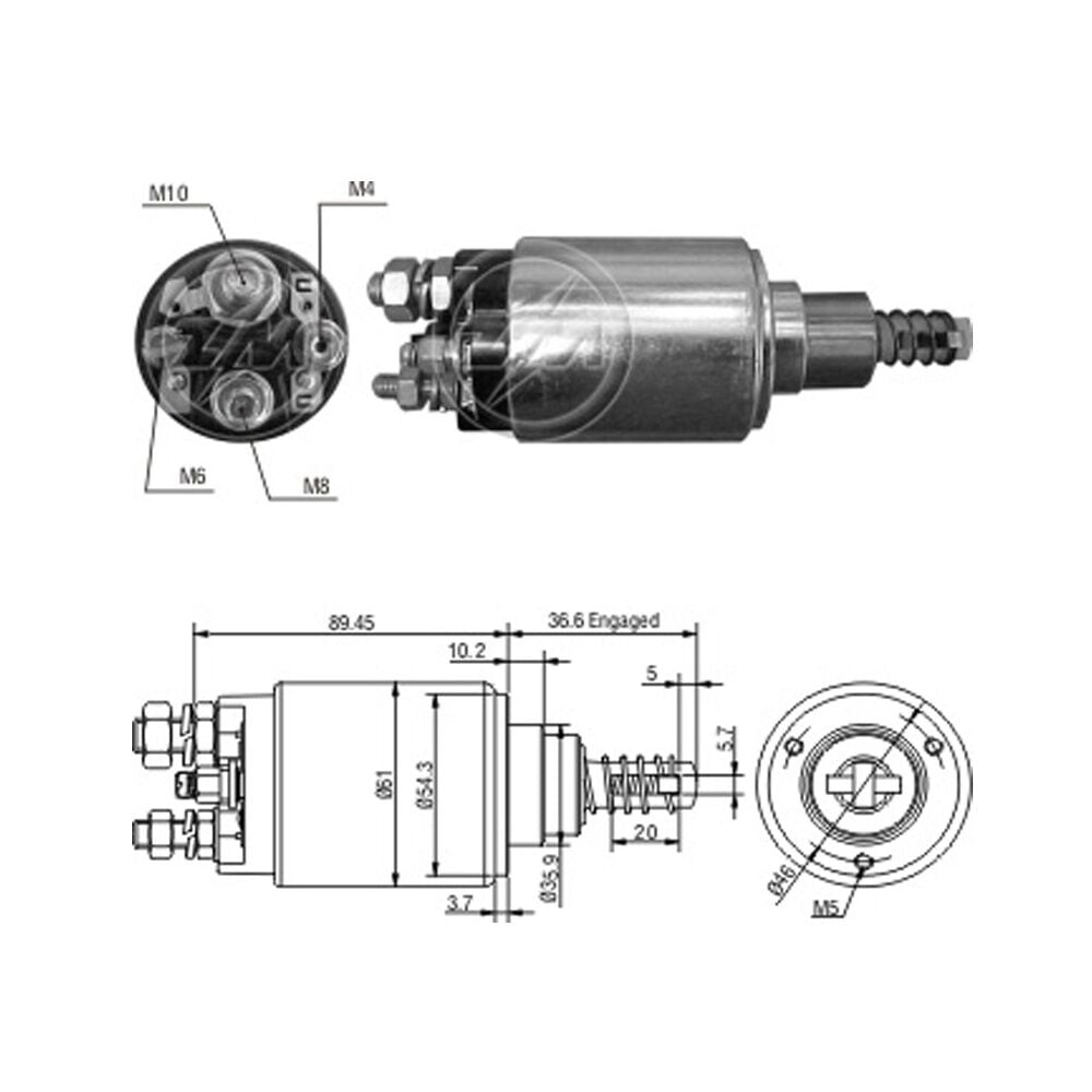 ZM 3640 Marş Otomatiği 12V Ford Traktör 2000 - 3000 - 4000 - 5000 - 6000 - 7000 Serisi