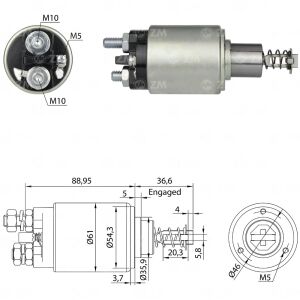 ZM 531 Marş Otomatiği 12V Agrale / Case / Fiatallis / Chevrolet / John Deere / Massey Ferguson / Mercedes-Benz / New Holland