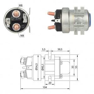 ZM 403 Marş Ara Otomatiği 12V 200 Amper Universal Tip Traktör - İş Makinesi - Kamyon - Forklift - Marine SUN-0403