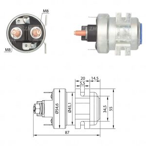 ZM 405 Marş Ara Otomatiği 12V 200 Amper Universal Tip Traktör - İş Makinesi - Kamyon - Forklift - Marine
