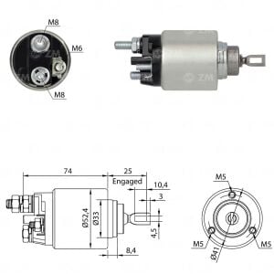 ZM 1381 Marş Otomatiği 12V Alfa Romeo Giulietta - Mito / Citroen Jumper - Nemo / Fiat 500 - Doblo - Ducato - Fiorino - Grande Punto / Jeep Renegade / Lancia Delta / Mercedes-Benz Sprinter / Peugeot Boxer - Bipper