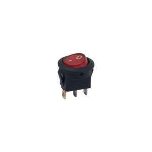 Aksa Aç/Kapa Kırmızı Işıklı Yuvarlak Mini Anahtar 24V - 11-061