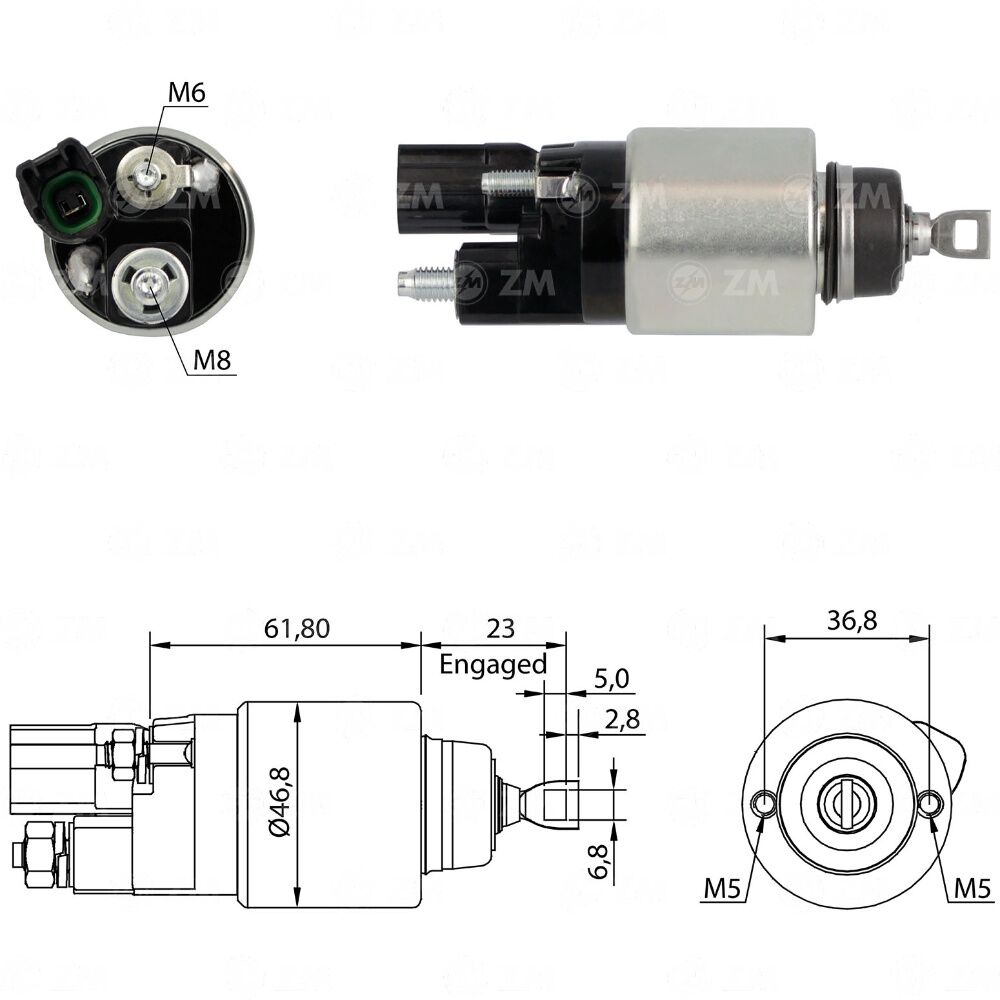 ZM 1281 Marş Otomatiği 12V Toyota Corolla 1.6 - 1.8 - 2.0