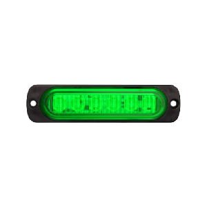 Parmak Lamba Mercekli Cam 6 Led'Li 114Mm 12V-24V Yeşil - FR0272-G