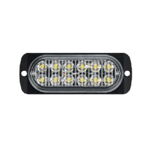 Parmak Lamba Mercekli Cam 12 Led'Li 115Mm 12V-24V Beyaz - FR0278-W