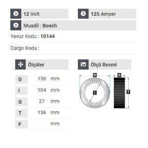 NURSAN 178312 J10 Karsan Ducato Pejo