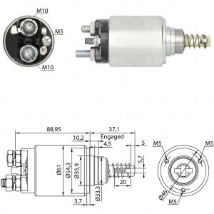 ZM 645 Marş Otomatiği 24V Mercedes-Benz Dizel Kamyon - Otobüs CBT-TR