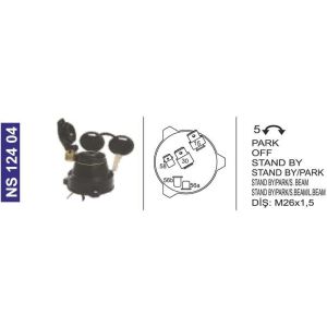 Kontak Anahtarı Fişek Ve Çivi Anahtarlı John Deere Traktör-Magırus Deutz Traktör 1164422 - NS12404