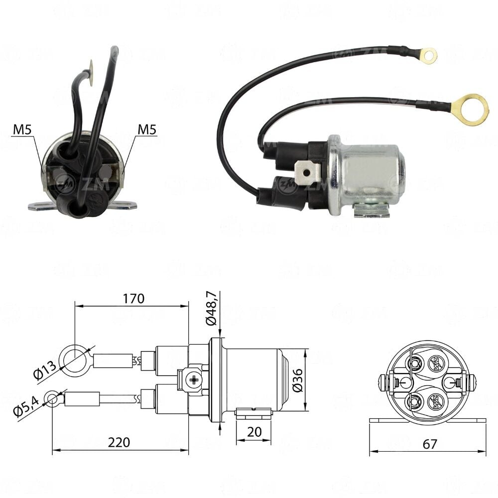 ZM 8408 Marş Yardımcı Otomatiği 24V Çift Kablo Mitsubishi M9T62173 - Volvo - Renault