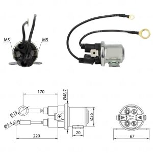 ZM 8408 Marş Yardımcı Otomatiği 24V Çift Kablo Mitsubishi M9T62173 - Volvo - Renault