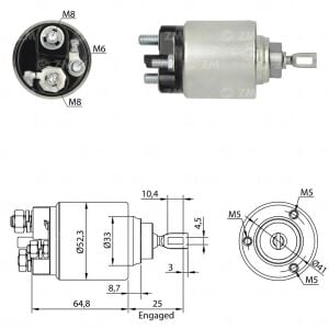 ZM 1371 Marş Otomatiği 12V Cıvatalı 2339304015.047.050
