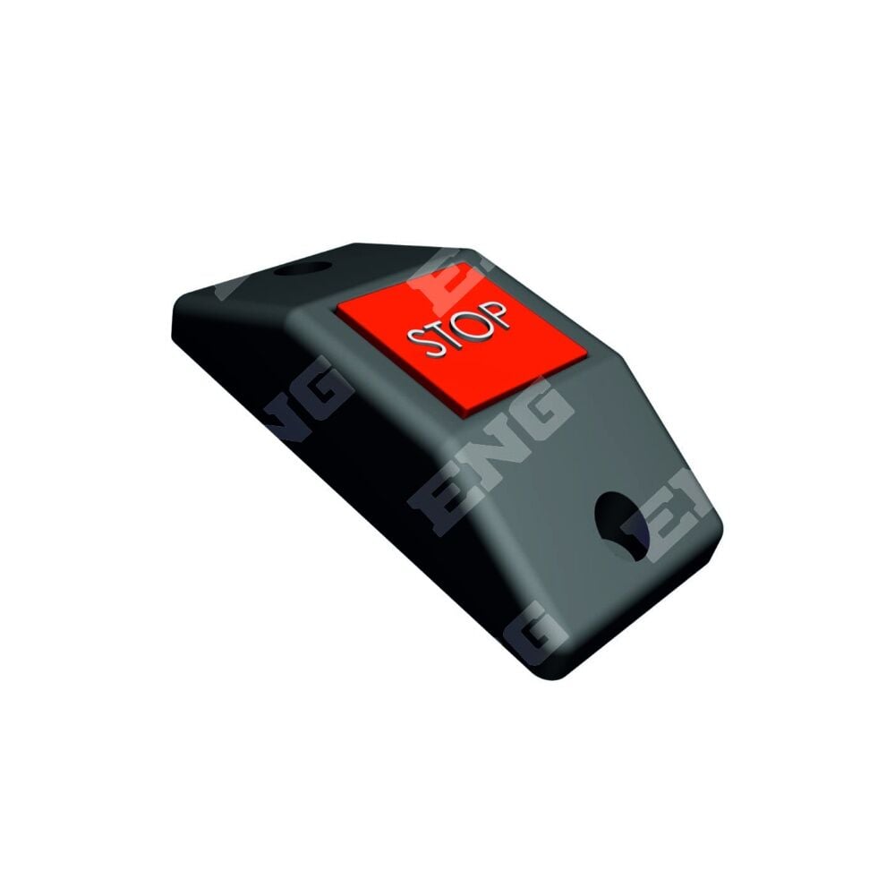 Eng 030407 Duracak İkaz Butonu Düz Tip (Stop) - Dik - Koyu Gr