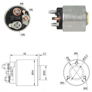ZM 591 Marş Otomatiği 12V D6RA162 Civatalı Opel Astra F - Calibra - Corsa B - Omega B - Tigra - Vectra A - Vectra B 90421772