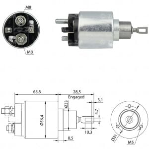 ZM 573 Marş Otomatiği 12V Tek Fişli Bosch Tip Volkswagen Golf - Jetta - Passat - Transporter / Audi 80 - 100 0331303002 - 0331303068