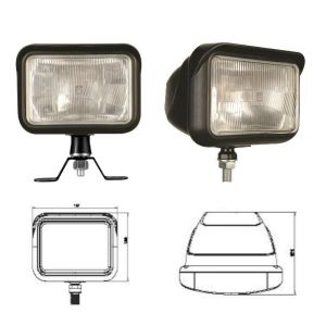 Üniversal Çalışma Lambası Çift H3 Ampüllü Şefaf Cam - 201211