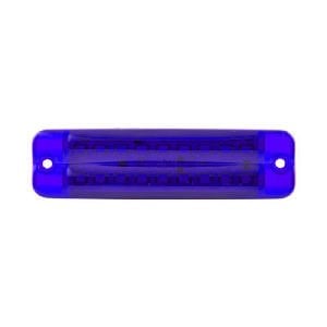 Çift Sıra Parmak Lamba 18 Led'Li 100Mm 12V-24V Mavi - FR0316-B