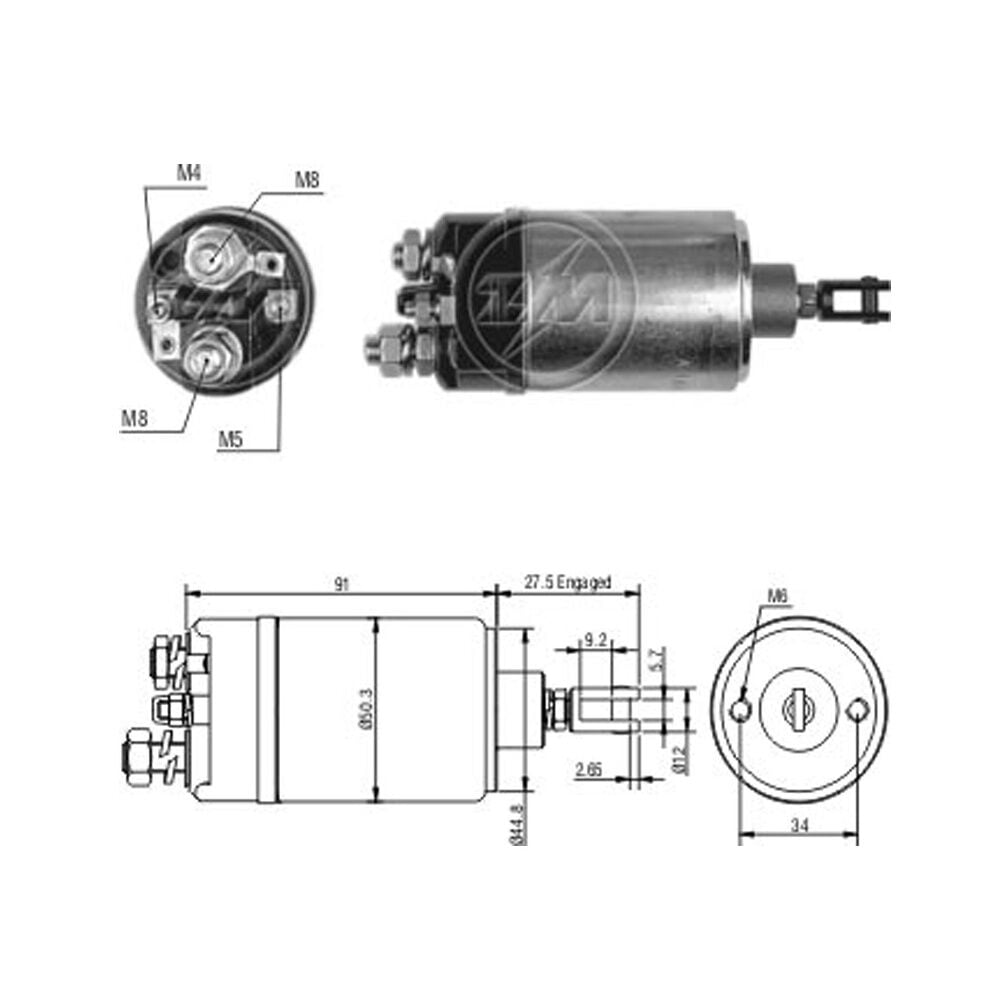 ZM 523 Marş Otomatiği 12V Audi - Mercedes-Benz Dizel - Deutz - JCB - Magirus - Case 0001362367368