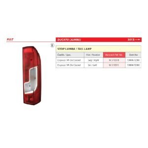 Fiat Ducado (Jumbo) Sol Arka Stop Lambası Duysuz 2013 > -1380673080