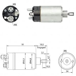 ZM 521 Marş Otomatiği 12V Volkswagen 1600 - 411 / Porsche 914