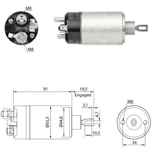 ZM 521 Marş Otomatiği 12V Volkswagen 1600 - 411 / Porsche 914