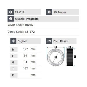 NURSAN 180824 Statör 24V 19A Prestolıte Tip Cat İş Makiması