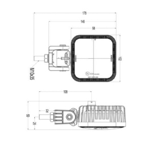 Serko SQ 100CP LED Çalışma Lambası 4 ledli 12-24V Uyumlu