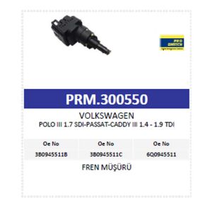 VW Polo 3 Passat Caddy 1.9 TDI Fren Müşürü 8E0945515