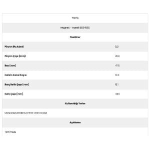 Form Metal 73678 Doblo 10 Kanal 9 Diş 7156780 Marş Dişlisi