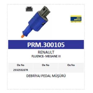 Renault Fluence Megane III Debriyaj Pedal Müşürü 253253287R