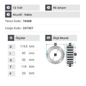NURSAN 181512 Statör 12V 90A Opel Corsa-Combo-1.3 Dizel Multijet