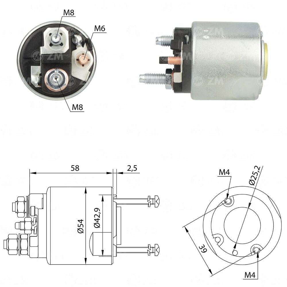 ZM 495 Marş Otomatiği 12V Mercedes-Benz A140 - A160 SVA-0495