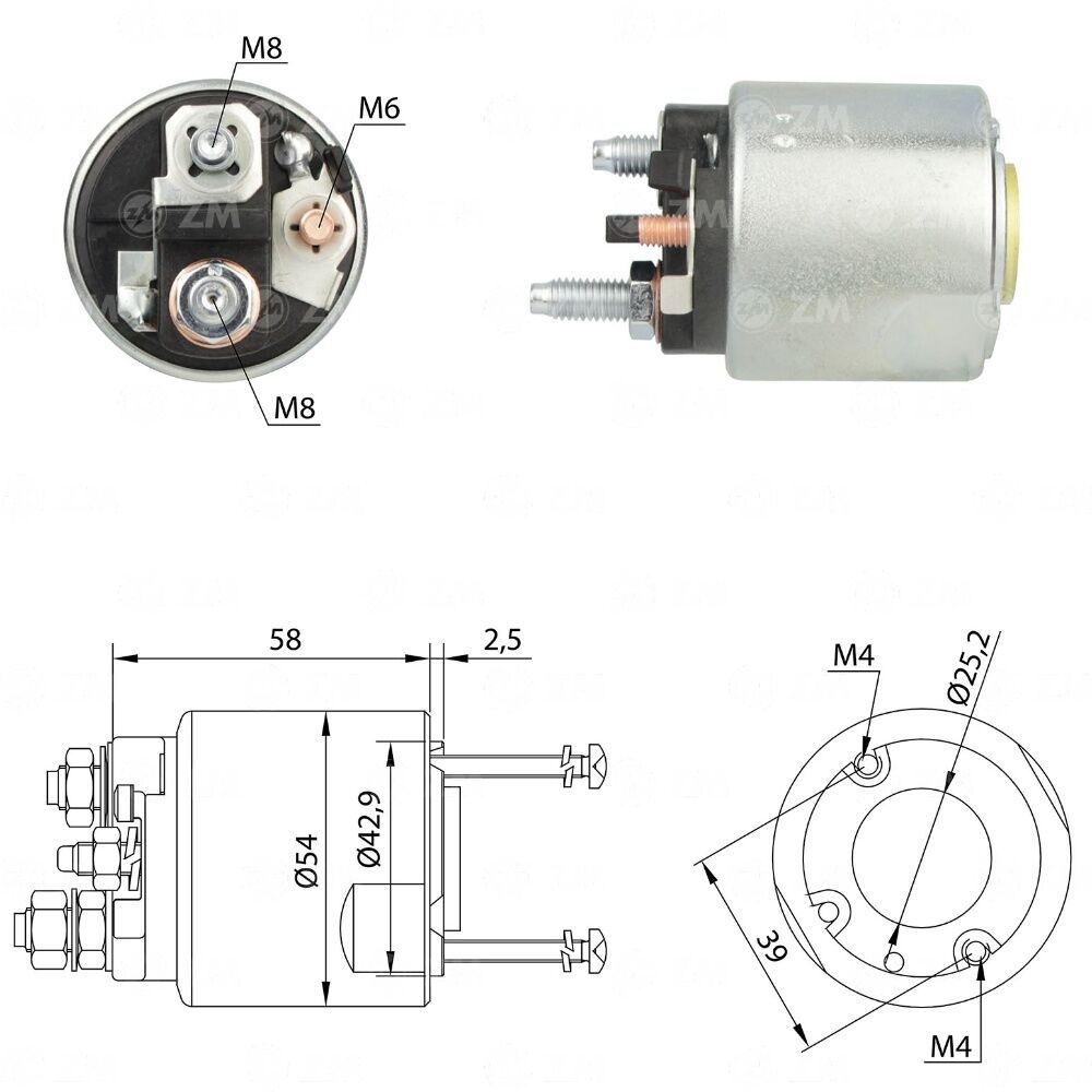 ZM 495 Marş Otomatiği 12V Mercedes-Benz A140 - A160 SVA-0495