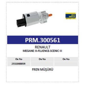 Renault Megane III Fluence Scenic III Müşür Fren 253200005R
