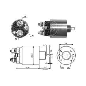 ZM 485 Marş Otomatiği 12V Citroen BX - Berlingo - C15 - C25 - C5 / Peugeot 205 - 306 - 405 - Boxer - Partner
