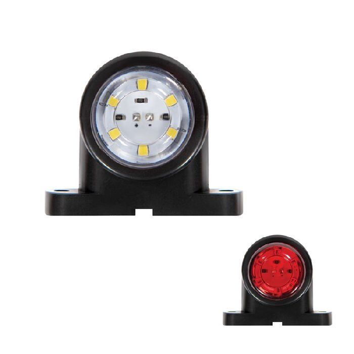 Mini Star Lamba 12 Led'Li 50Mm 12V-24V Beyaz - Kırmızı - FR0105-WR