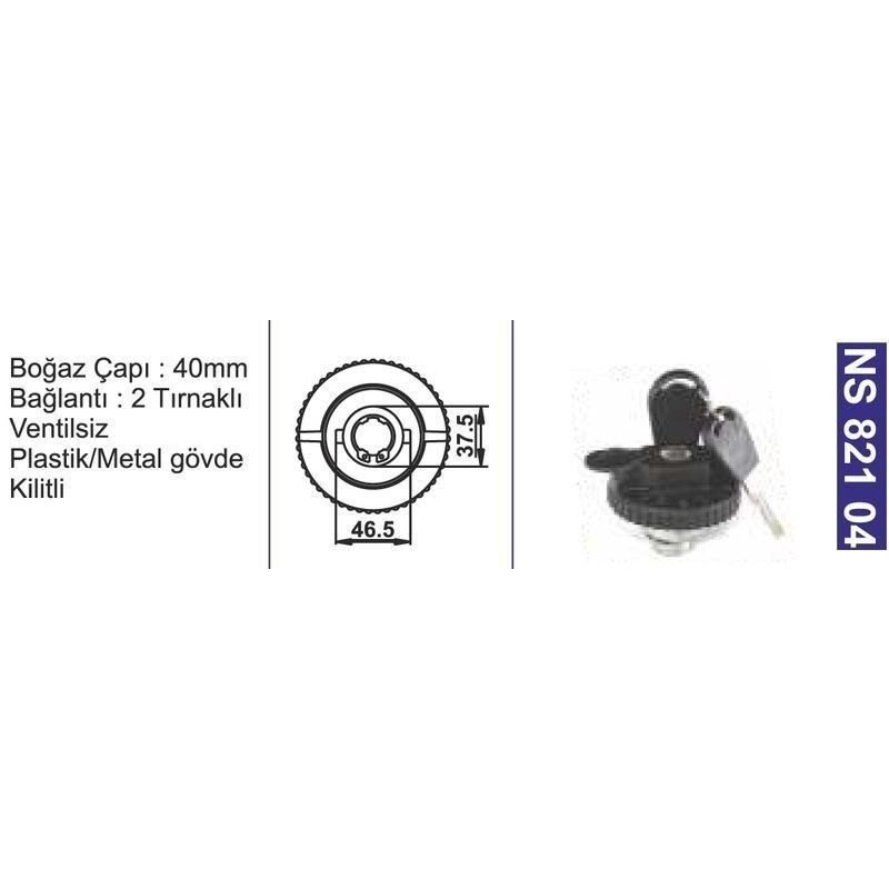 Depo Kapağı Kilitli Iveco 50Nc-Jeep-Moskowıch-Hyundaı İş Makinası - NS82104
