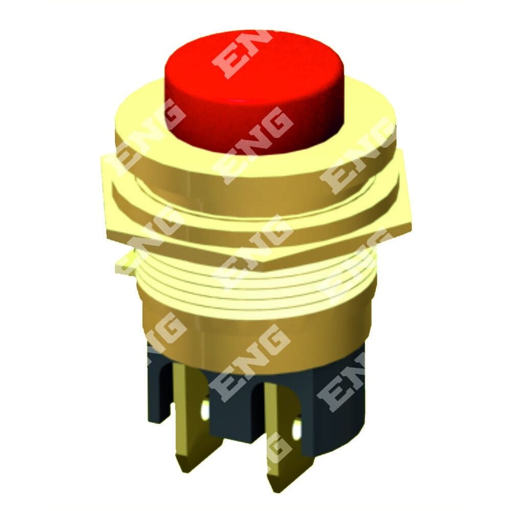 Eng 030305 Prinç Buton Gümüş Kontaklı Terminalli (Kırmızı)