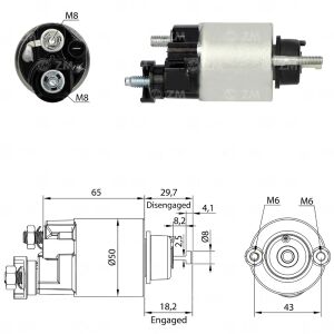 ZM 4705 Marş Otomatiği 12V Honda Civic 1.7 2001-2005