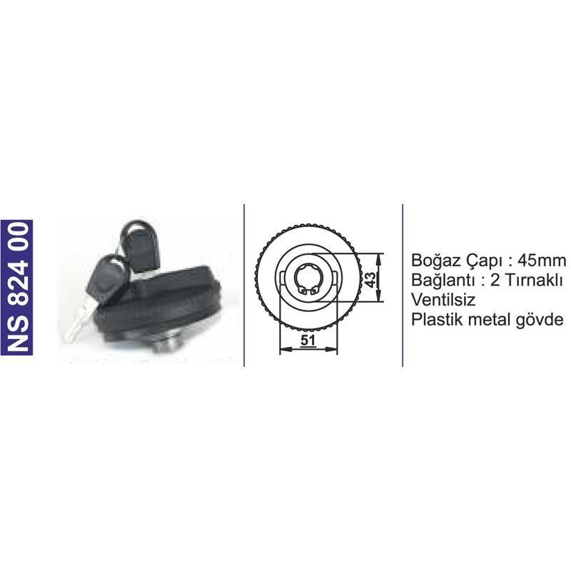 Depo Kapağı Kilitli Fıat Tr.55-65/46,55-60/56,70-80/66 588974 - NS82400