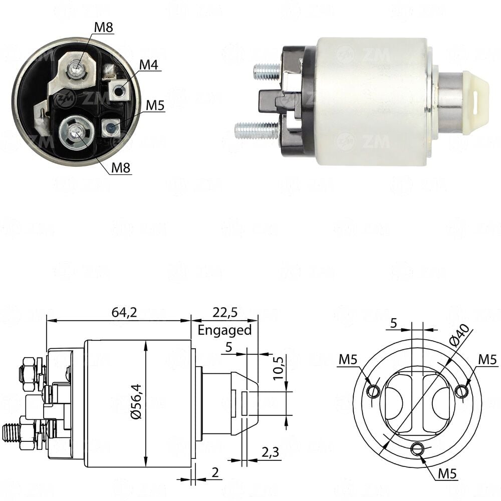 ZM 471 Marş Otomatiği 12V Audi - Citroen - Fiat - Peugeot - Renault - Volkswagen