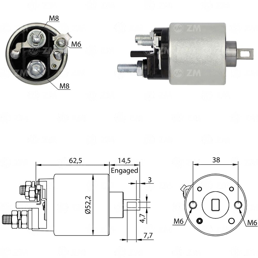 ZM 471 Marş Otomatiği 12V Audi - Citroen - Fiat - Peugeot - Renault - Volkswagen