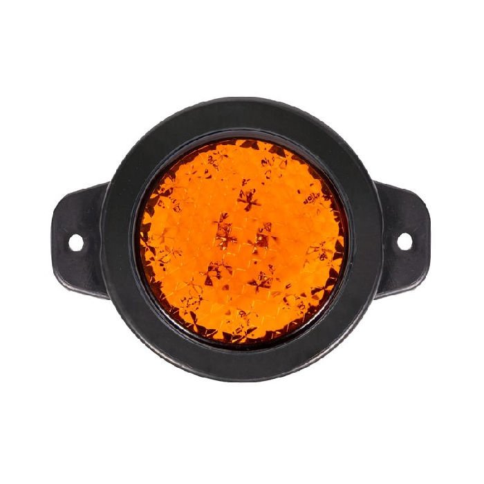 Yuvarlak İşaret Lamba Petekli Cam 9 Led'Li 12V-24V Sarı - FR0162-Y