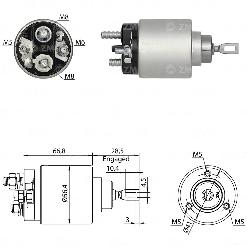 ZM 475 Marş Otomatiği 12V Mercedes-Benz 120-340 / BMW 316-320