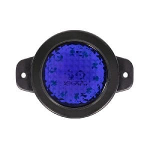 Yuvarlak İşaret Lamba Petekli Cam 9 Led'Li 12V-24V Mavi - FR0162-B